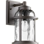 Winston Outdoor Wall Light - Oiled Bronze / Clear Hammered