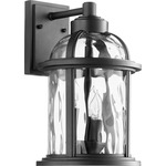 Winston Outdoor Wall Light - Noir / Clear Hammered