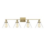 Drake Bathroom Vanity Light - Warm Brass / Clear