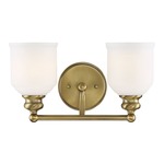 Melrose Bathroom Vanity Light - Warm Brass / White Opal