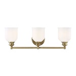 Melrose Bathroom Vanity Light - Warm Brass / White Opal