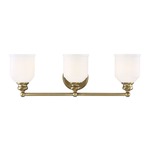 Melrose Bathroom Vanity Light - Warm Brass / White Opal