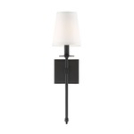 Monroe Wall Sconce - Matte Black / White