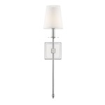 Monroe Wall Sconce - Polished Nickel / White