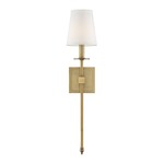 Monroe Wall Sconce - Warm Brass / White