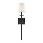 Monroe Wall Sconce - Matte Black / White