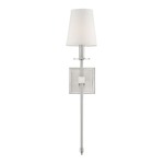 Monroe Wall Sconce - Satin Nickel / White