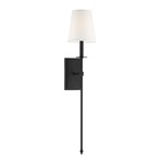 Monroe Wall Sconce - Matte Black / White