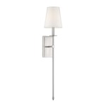 Monroe Wall Sconce - Satin Nickel / White