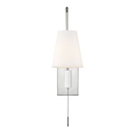Owen Adjustable Wall Sconce - Polished Nickel / White