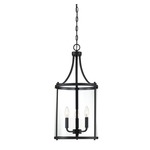 Penrose Foyer Pendant - Matte Black / Clear