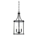 Penrose Foyer Pendant - Matte Black / Clear