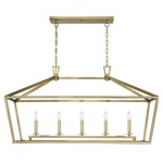 Townsend Linear Chandelier - Warm Brass
