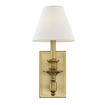 Washburn Wall Light - Warm Brass / White
