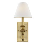 Washburn Wall Light - Warm Brass / White