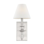 Washburn Wall Light - Satin Nickel / White