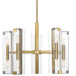 Winfield Chandelier - Warm Brass / Clear