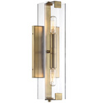 Winfield Wall Light - Warm Brass / Clear