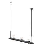 Intervals Linear Suspension - Satin Black / Clear / Etched Cylinder