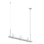 Intervals Linear Suspension - Satin White / Clear / Etched Cylinder