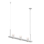 Intervals Linear Suspension - Satin White / Etched Cylinder