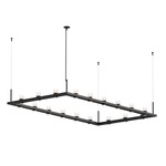 Intervals Rectangle Suspension - Satin Black / Etched Cylinder