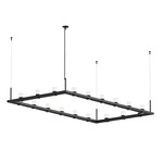 Intervals Rectangle Suspension - Satin Black / Clear / Etched Cylinder