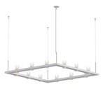 Intervals Square Suspension - Satin White / Etched Cylinder