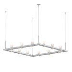 Intervals Square Suspension - Satin White / Etched Cylinder