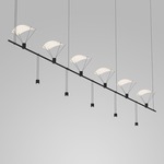 Suspenders Linear Pendant w/Parachutes and Suspend Cylinders - Satin Black