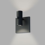 Suspenders Double Ended Cylinder Wall Light - Satin Black