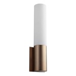 Magnum Wall Light - Satin Nickel / Matte Opal Glass