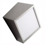 Zeta Ceiling / Wall Light Fixture - Satin Nickel / Matte White Acrylic