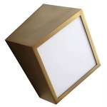 Zeta Ceiling / Wall Light Fixture - Aged Brass / Matte White Acrylic