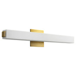 Adelphi Bathroom Vanity Light - Aged Brass / Matte White