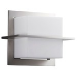 Metrix Wall Light - Satin Nickel / Matte White Acrylic