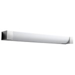 Balance Low Profile Bathroom Vanity Light - Polished Nickel / Matte White Acrylic