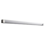 Balance Low Profile Bathroom Vanity Light - Satin Nickel / Matte White Acrylic