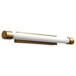 Zenith II Bathroom Vanity Light - Aged Brass / Matte White