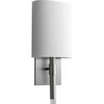 Beacon Wall Light - Satin Nickel / White Cotton