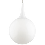 Pele Kable Lite Pendant - Satin Nickel / White