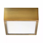 Pyxis Ceiling / Wall Light Fixture - Aged Brass / Matte White Acrylic