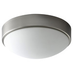 Journey 11 Inch Wall / Ceiling Light - Satin Nickel / White Opal Glass