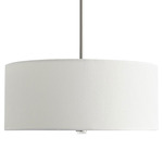 Echo Pendant - Satin Nickel / White Grass