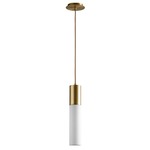 Magnum Pendant - Aged Brass / Matte White Acrylic