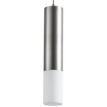 Opus Pendant - Satin Nickel / Matte White Acrylic