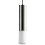 Opus Pendant - Satin Nickel / White Opal Glass