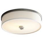 Echo Ceiling Light - Satin Nickel / White Grass