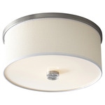 Echo Ceiling Light - Satin Nickel / White Grass