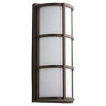 Leda Outdoor Wall Sconce - Oiled Bronze / Matte White Acrylic